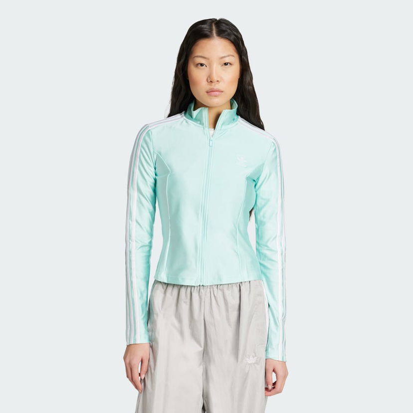 Jakna adidas Performance Adicolor 3-Stripes Slim Fit Track Jacket Zelena | JC5579
