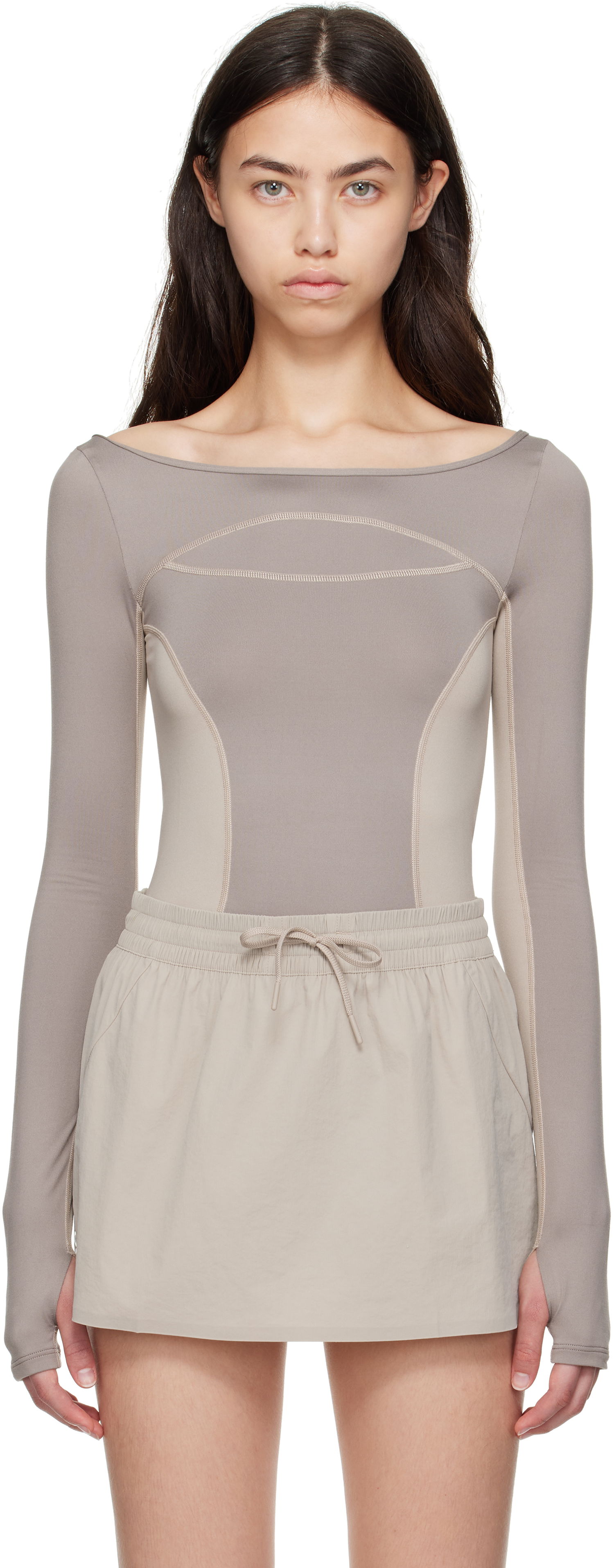 Bodi On Running FKA twigs Edition Studio Long Sleeve Top Bež | 1WF11623318, 0