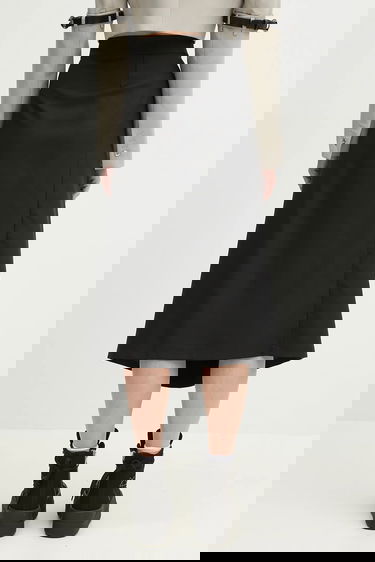 Krila KENZO Kenzo Midi A-Line Draped Skirt Črna | FF52JU3149RA.99, 2