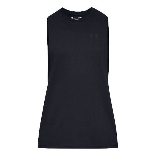 Majica brez rokavov Under Armour Sportstyle Left Chest Cut-Off Tank Top Črna | 1329286-001