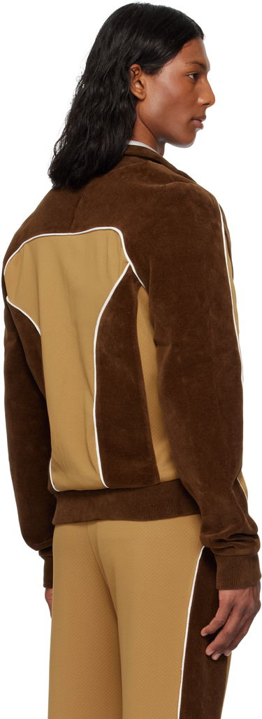 Trenirka Casablanca Casablanca Chenille Panelled Track Jacket Rjava | MS25-JTP-342-01, 2