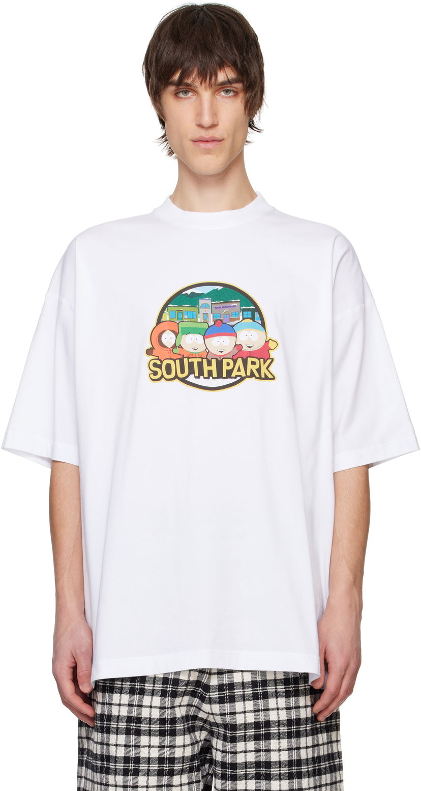 Majica VETEMENTS Vetements 'South Park' Oversized T-Shirt Bela | UA66TR610W