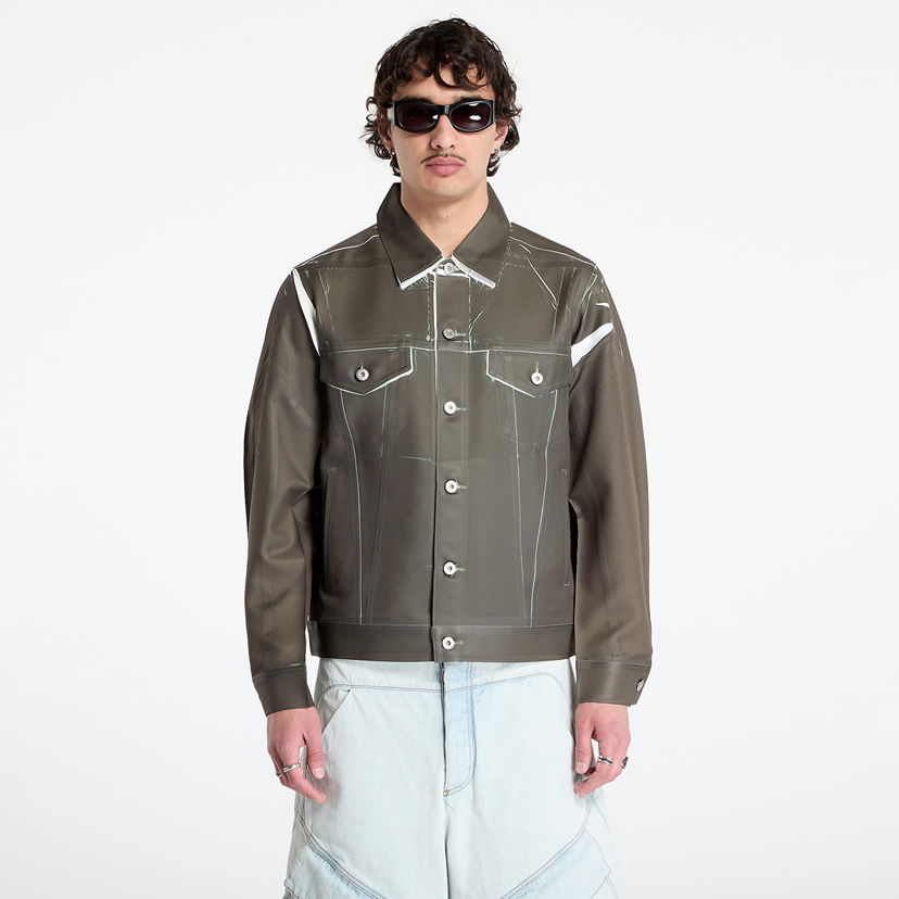 Jakna Comme des Garçons Comme des Garçons SHIRT Woven Jacket Zelena | FO-J503 KHAKI