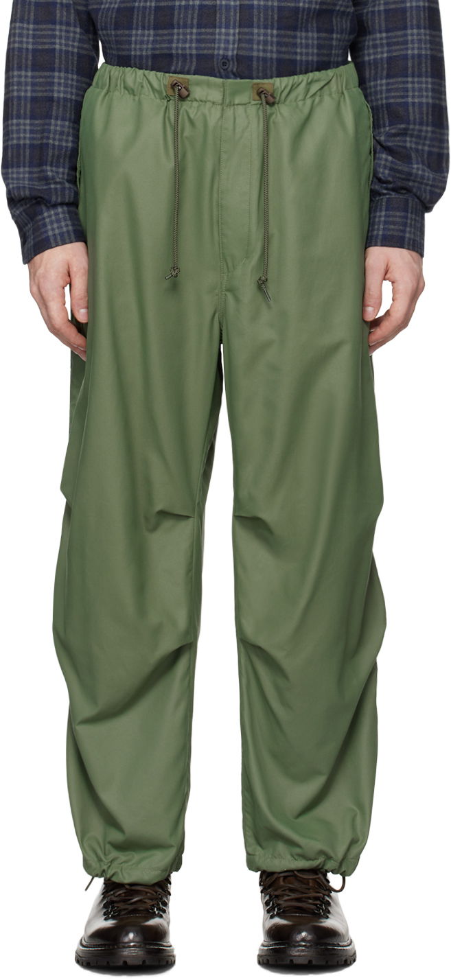 Hlače BEAMS Beams Plus MIL Micro Mesh Trousers Zelena | 3824-0245-791