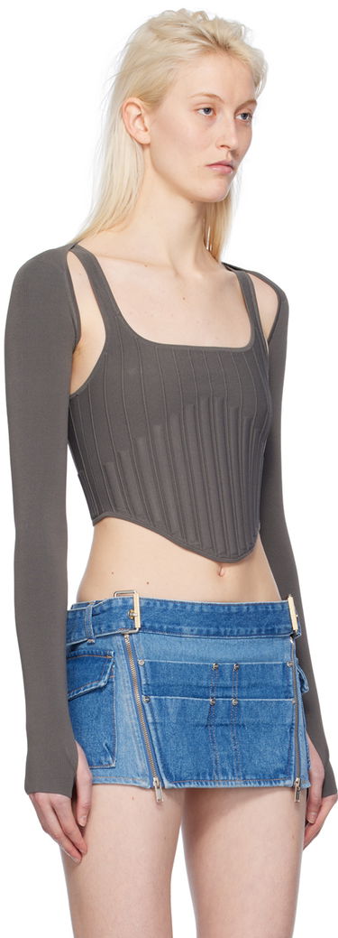 Krila Dion Lee Ventral Compact Corset Top Črna | A7772PS24, 4