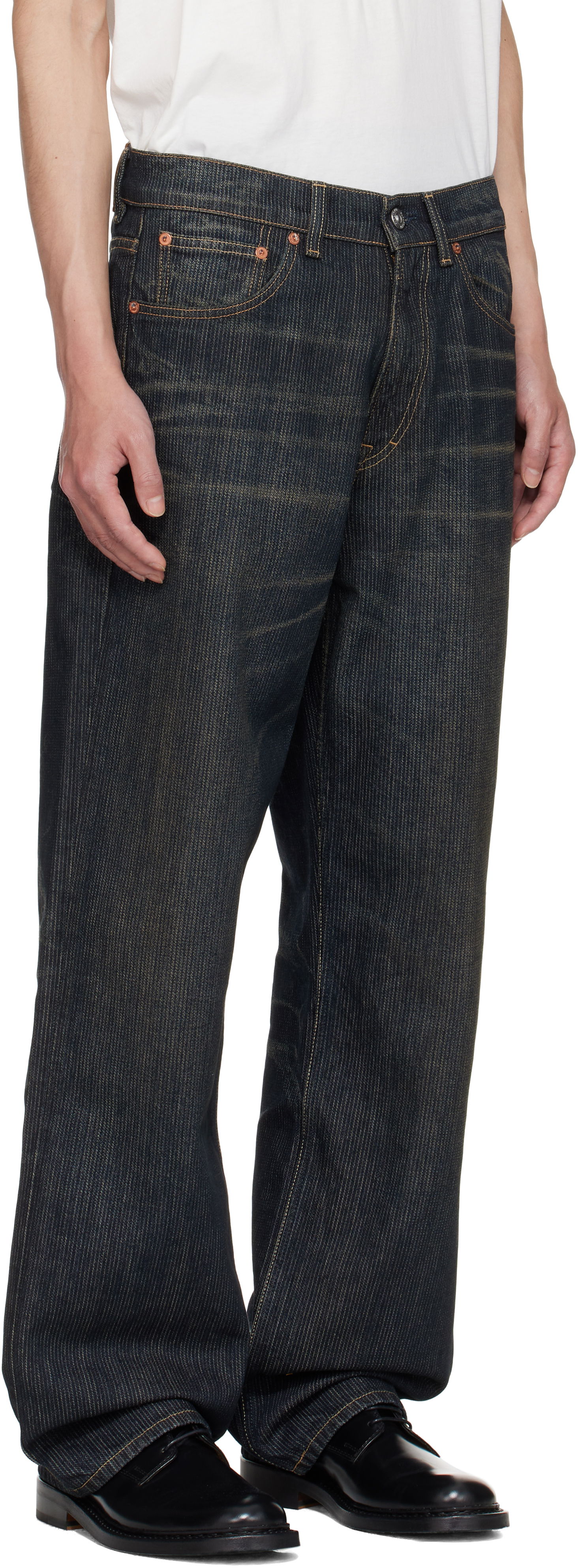 Kavbojke OUR LEGACY OUR LEGACY Third Cut Striped Jeans Modra | M4255TC, 1
