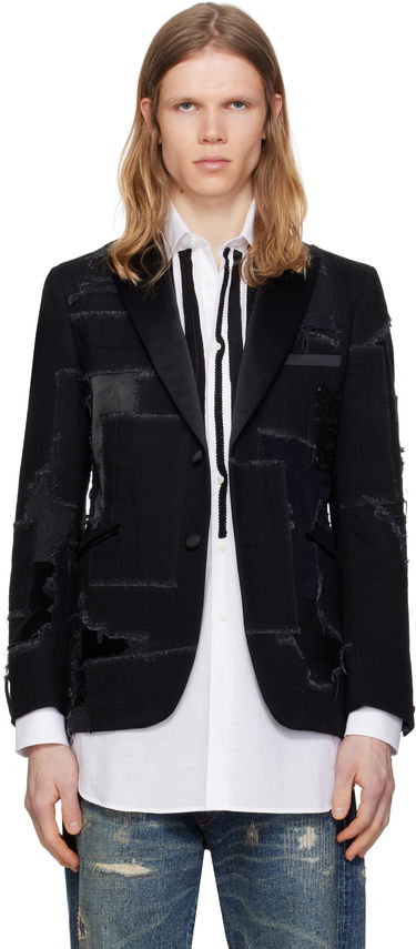 Jakna Junya Watanabe Junya Watanabe Patchwork Blazer Črna | WO-J033-051, 0