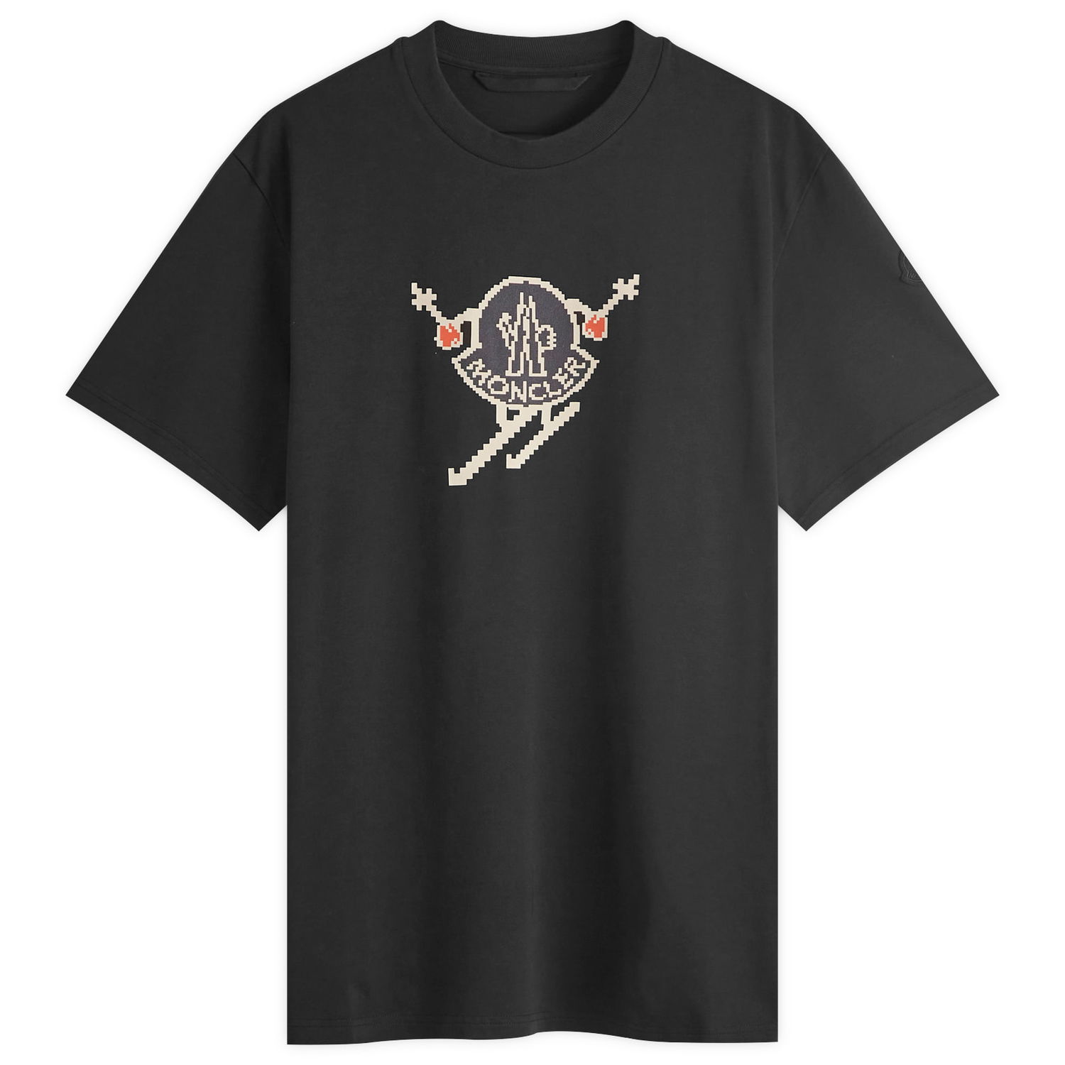 Majica Moncler Skiing Pixel Logo T-Shirt Črna | 8C000-83927-10-998, 0