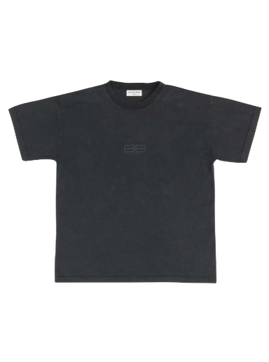 Majica Balenciaga BB Paris Icon Medium Fit T-Shirt Črna | 612965TMVG79034