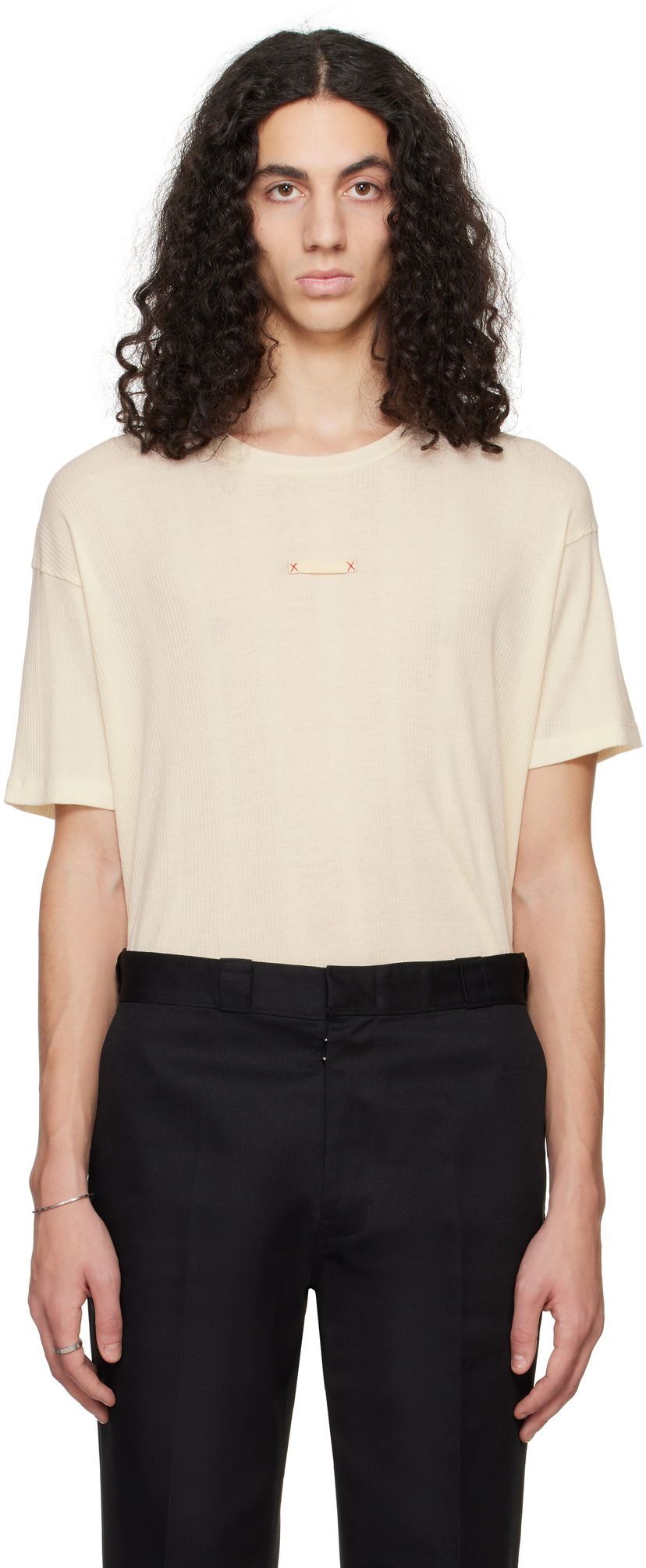 Majica Maison Margiela Maison Margiela Patch T-Shirt Bež | S50GC0712 M20060