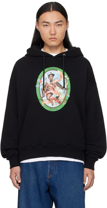 Pulover Off-White Fresco Print Hoodie Črna | OMBB085S25FLE0031001, 0