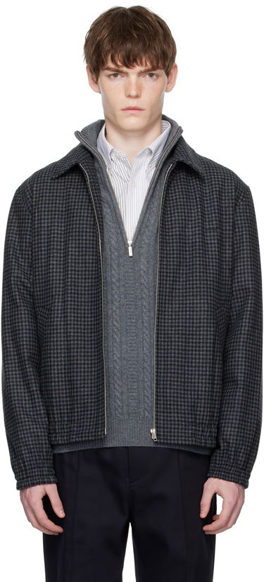 Jakna A.P.C. A.P.C. Gilbert Houndstooth Jacket Mornarica | WOARZ-M32018, 0