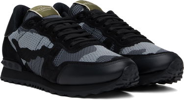 Nega čevljev Valentino Valentino Garavani Rockrunner Mesh Camouflage Črna | 6Y2S0723QRK, 3