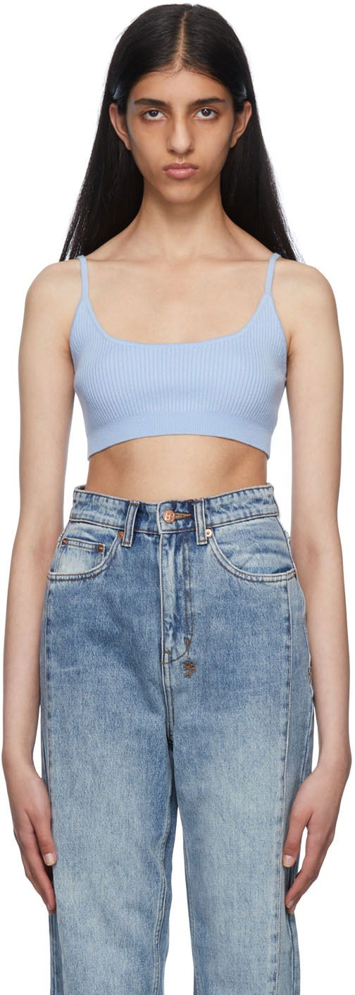 Majica brez rokavov Ksubi Cotton Camisole Modra | WPF22KW004