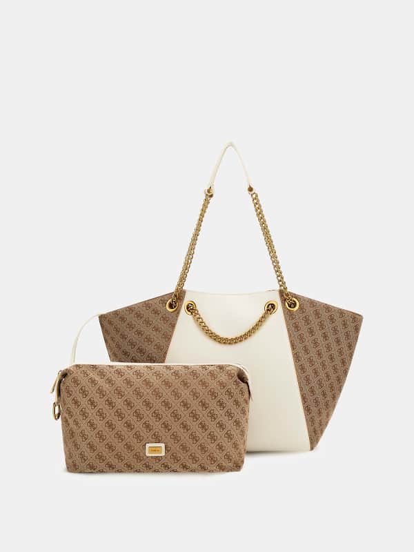 Torbica GUESS Strello 4G Logo Shopper Bež | HWSTJAP3304, 0