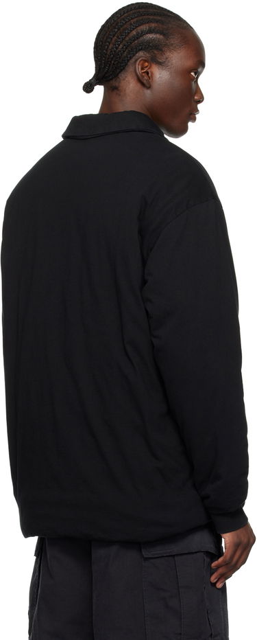 Pleteni pulover We11done Padded Long Sleeve Polo Črna | WD-TT2-24-739-U-BK, 2
