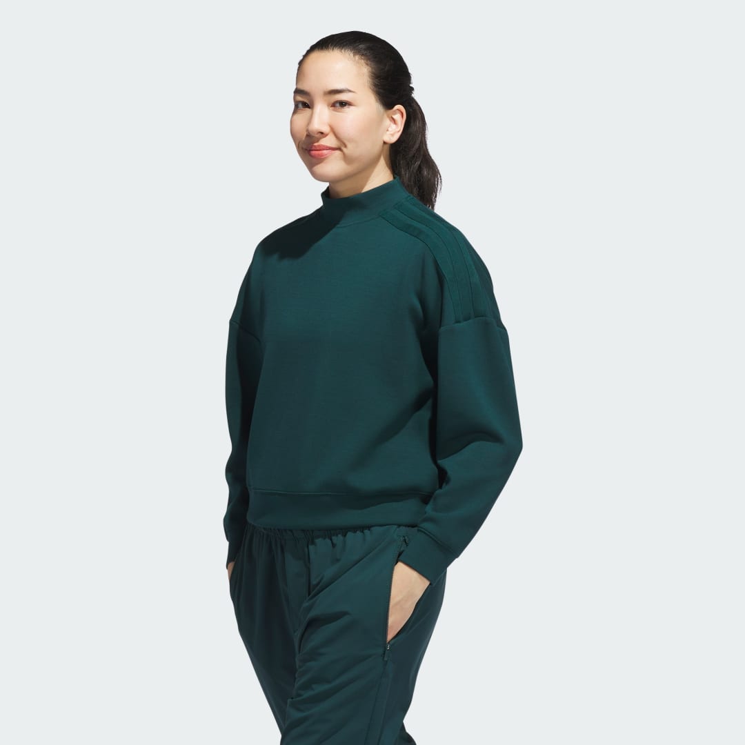Pulover adidas Performance Beyond Spacer Mock Layer Sweatshirt Zelena | JN8669, 0