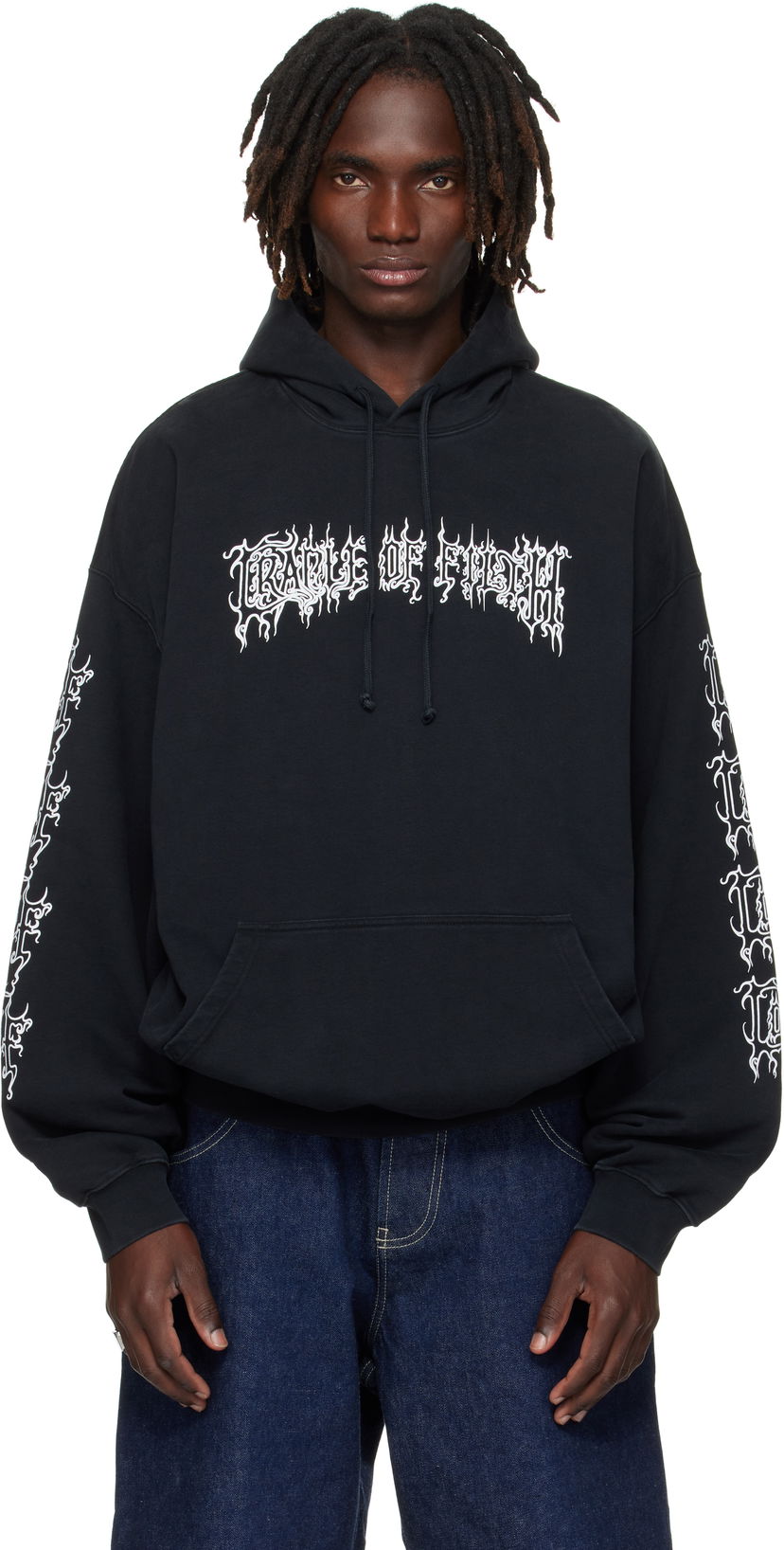 Pulover VETEMENTS Vetements Cradle Of Filth Logo Oversized Hoodie Črna | UCF76HD100B