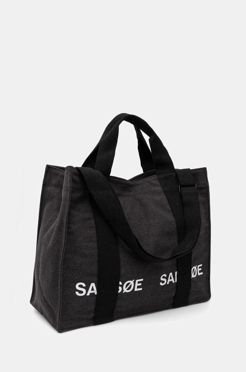 Tote bag Samsoe Samsoe SALUCAS Canvas Tote Bag Črna | U24400010, 1