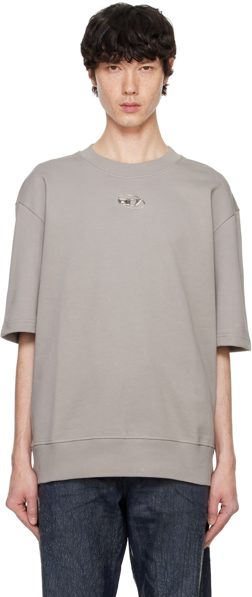 Majica Diesel S-Cooling-L1 Short Sleeve T-Shirt Siva | A11580-0IAJH-9BX