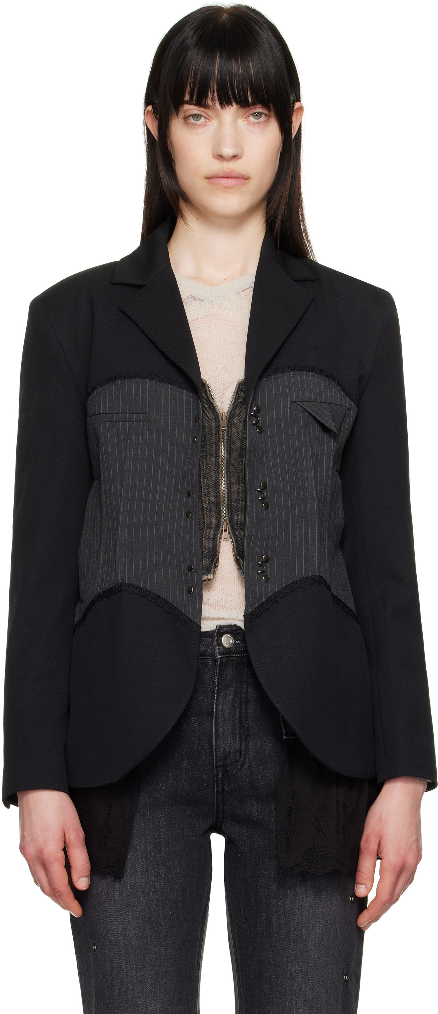 Jakna Andersson Bell Andersson Bell Corset Inserted Blazer Črna | awa684w, 0