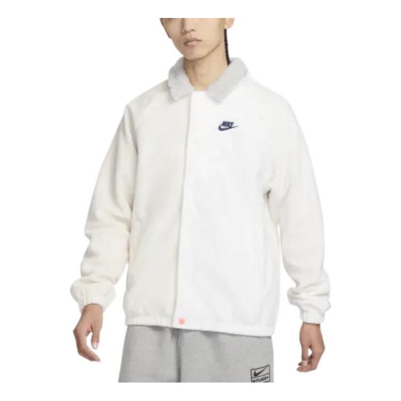 Bomber jakna Nike Knit Sportswear Jacket Bela | FB1827-133