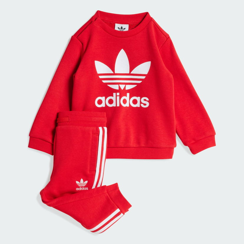 Trenirka adidas Performance Crew Sweatshirt and Pants Set Rdeča | JC6510