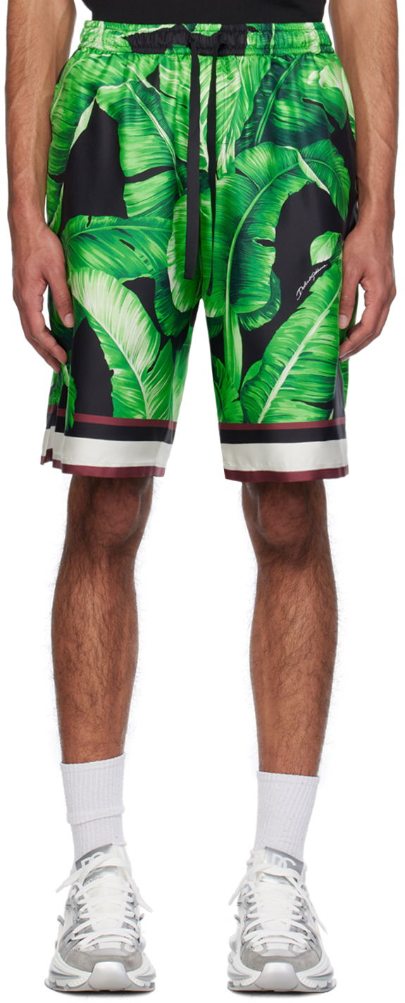 Kratke hlače Dolce & Gabbana Printed Shorts Zelena | GV37ATIS1SG