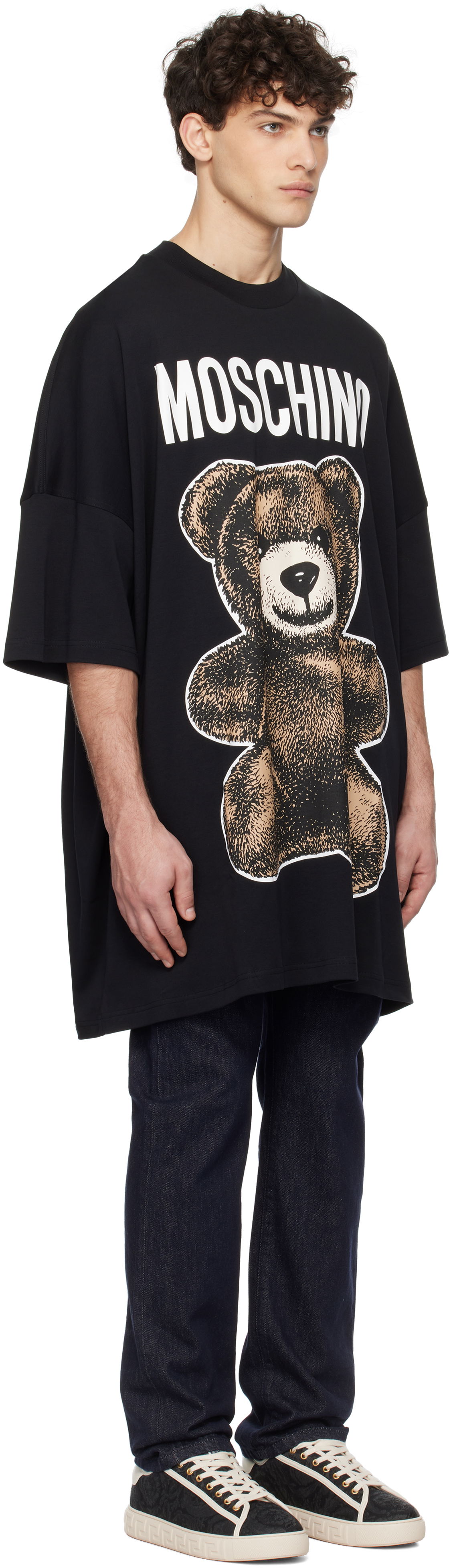 Majica Moschino Moschino Oversized Teddy Bear Graphic Tee Črna | 251ZZV071202441555, 1