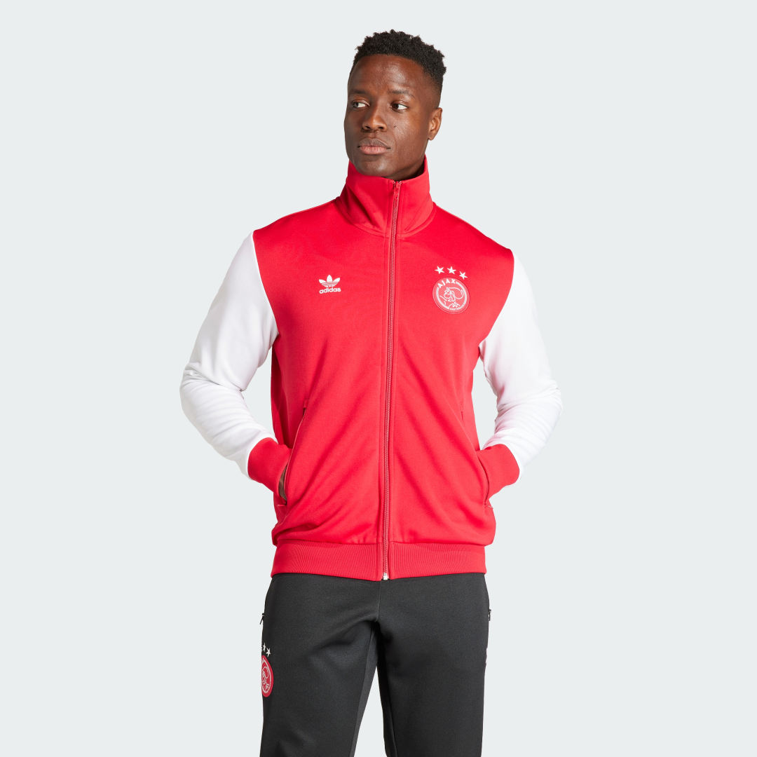 Jakna adidas Performance Ajax Amsterdam Essentials Trefoil Jacket Rdeča | IL6044, 0