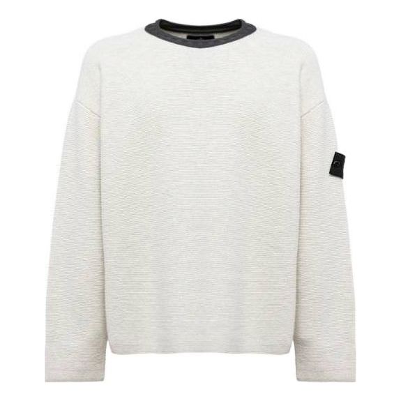 Pleteni pulover Stone Island Shadow Project Contrast Collar Knit Bela | 77195042U-V2097