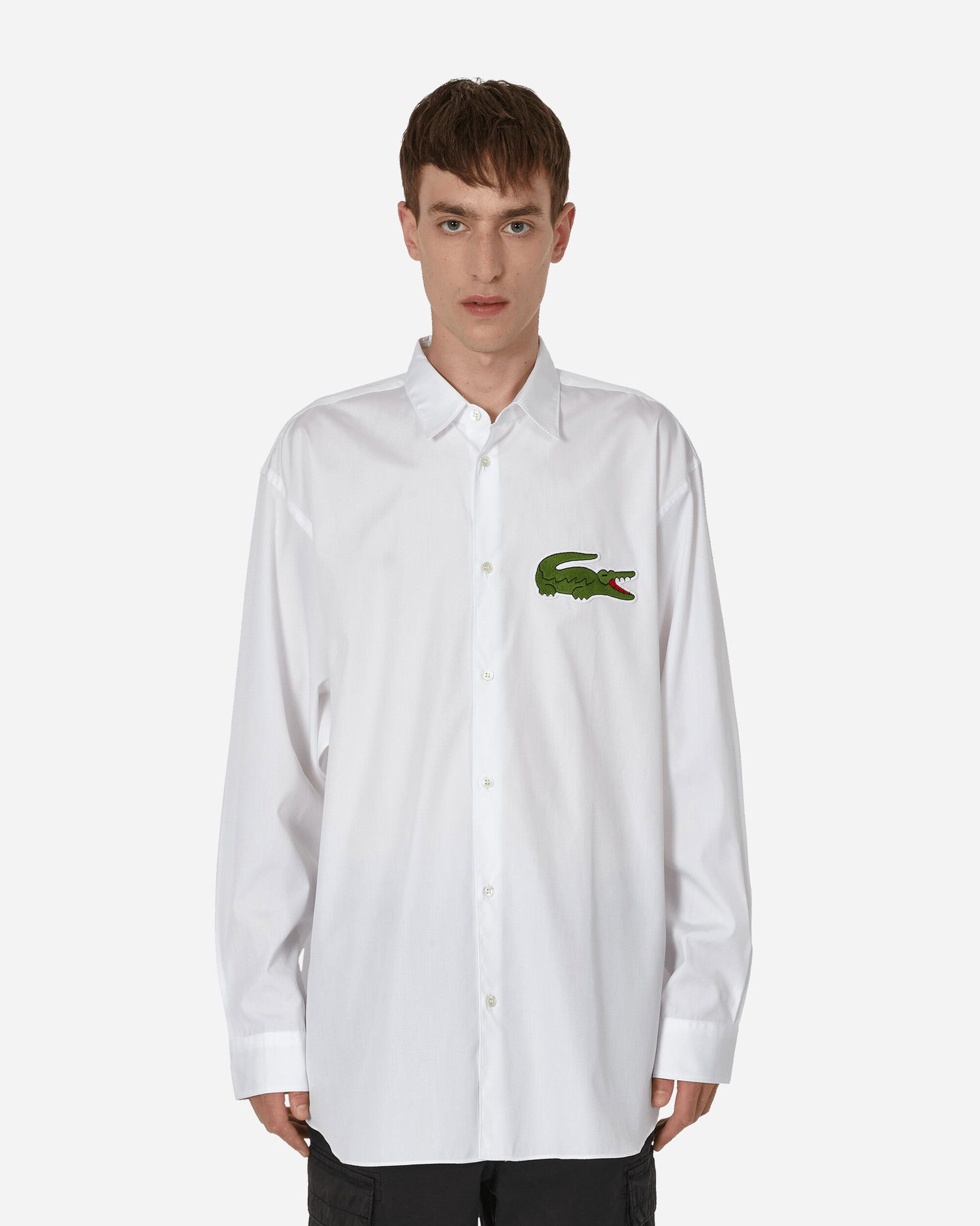 Srajce Comme des Garçons Lacoste x Woven Shirt Bela | FL-B003-W23  1, 0