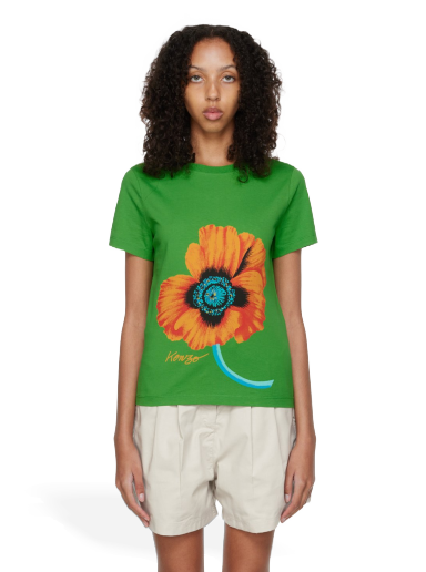 Majica KENZO Paris Poppy T-Shirt Zelena | FC62TS0134SO