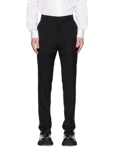 Hlače AMI Cigarette Fit Trousers Črna | HTR004.279