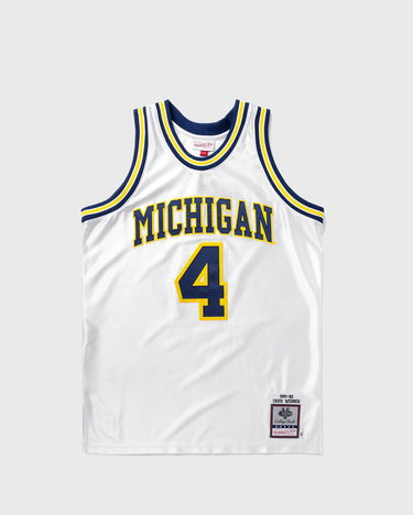 Dres Mitchell & Ness NCAA AUTHENTIC JERSEY MICHIGAN 1991-92 CHRIS WEBBER #4 Bela | AJY55329-UMI91CWEWHIT, 0