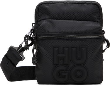 Torba za čez ramo BOSS Hugo Stacked Logo Reporter Bag Črna | 50536029, 0