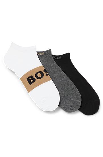 Nogavice BOSS Three-Pack of BOSS Ankle Socks in Cotton Blend Večbarvna | 50543482