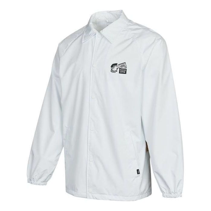 Vetrovka Vans Tell A FRD Coach Jacket Bela | VN0A54P4WHT