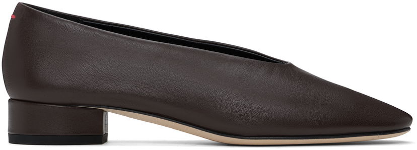 Oblačila Aeyde Aeyde Delia Leather Ballerina Flats Rjava | A11-FL-GELR25BL18-SS24-953-007