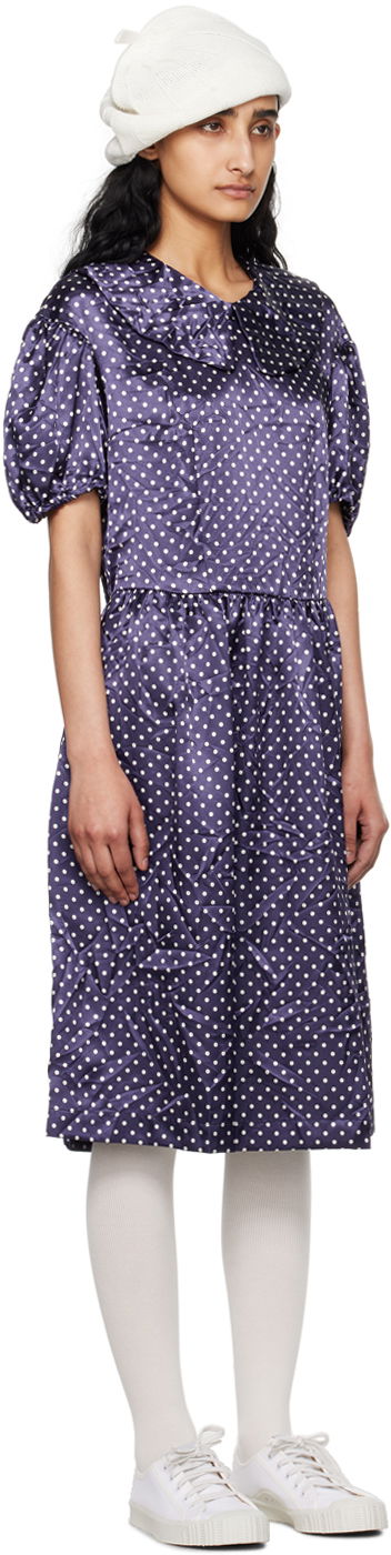 Obleke Comme des Garçons Comme des Garçons Girl Polka Dot Midi Dress Mornarica | NM-O010-051, 1