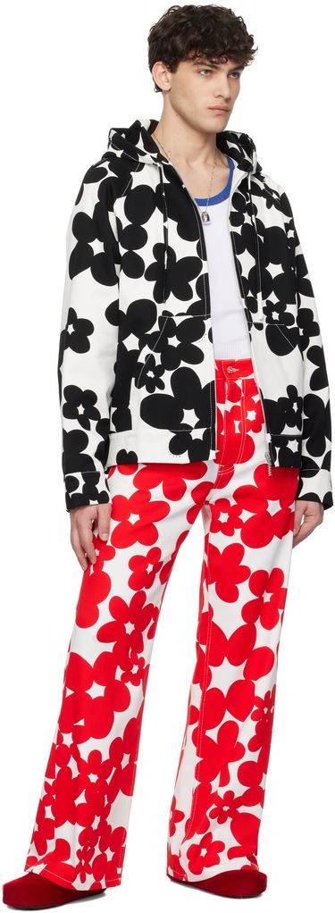 Pulover Marni Marni Dillies Print Hooded Jacket Bela | JUMU0182SU UTC462, 3