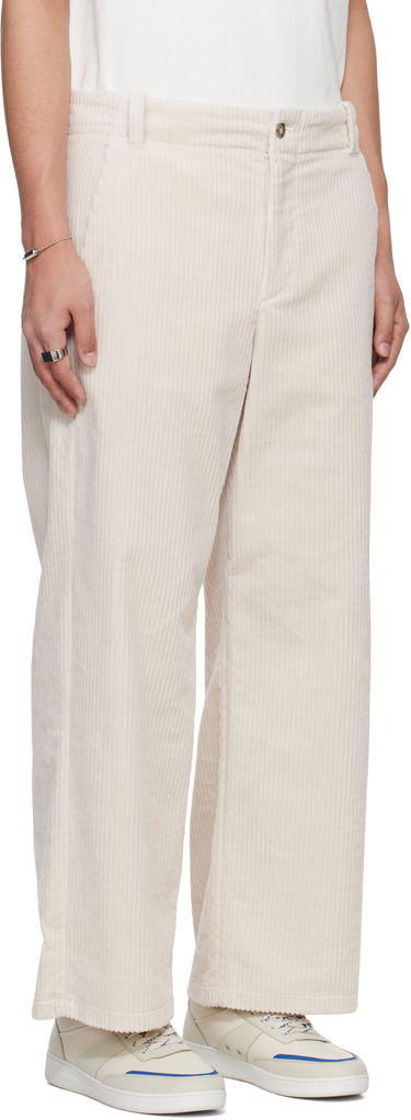 Hlače A.P.C. A.P.C. River Corduroy Wide-Leg Pants Bež | COHDW-H08470, 1