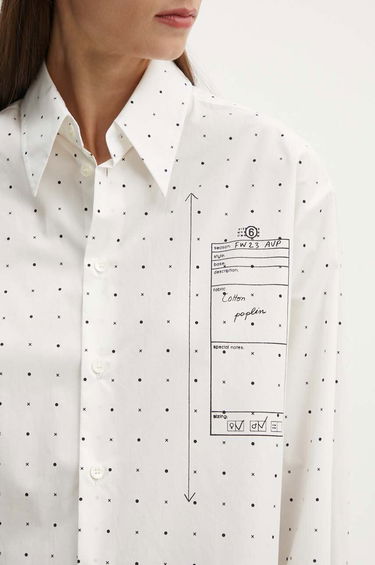 Srajce Maison Margiela MM6 Relaxed Fit Shirt with Sketch Print Bela | S52DT0014.S78157, 4
