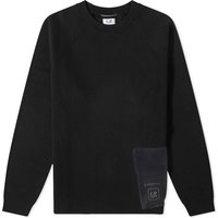 Pleteni pulover C.P. Company Double Mixed Pocket Crewneck Črna | 15CLKN020A-006599A-999, 1
