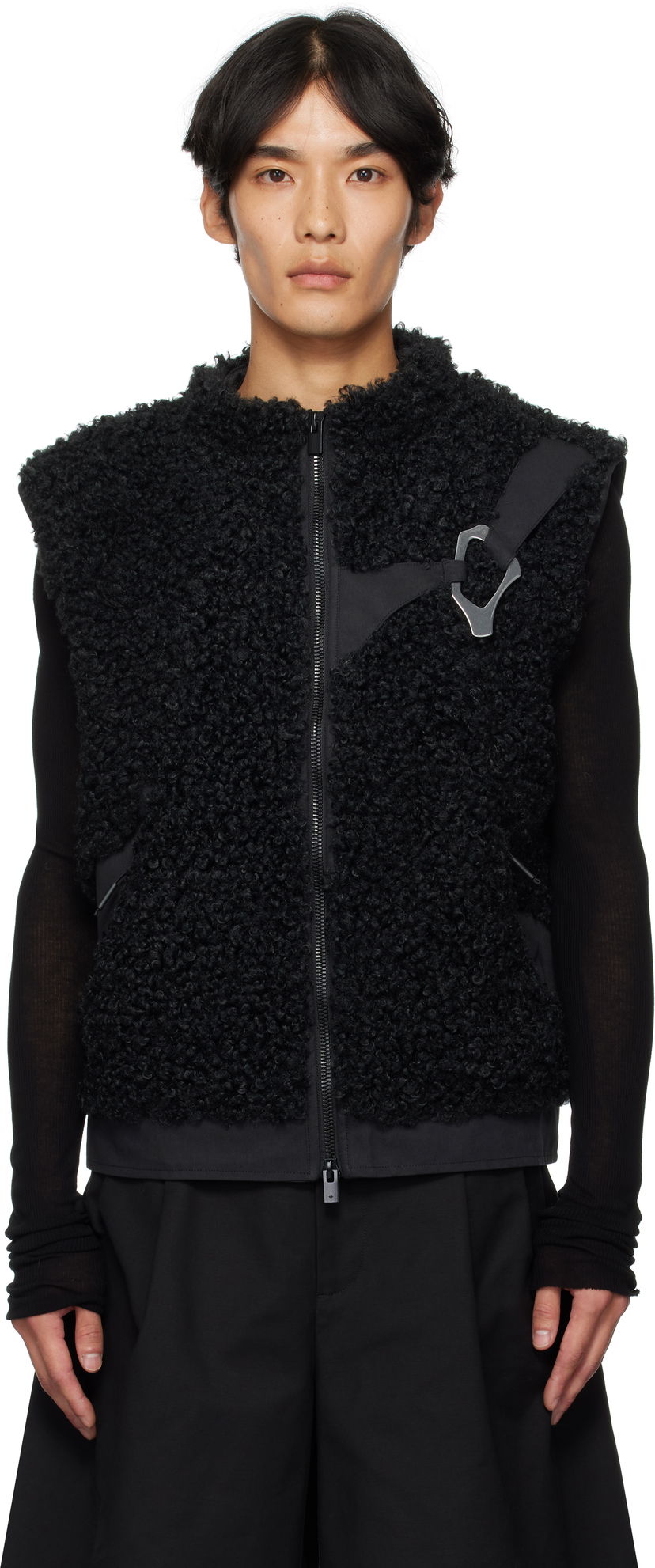 Telovnik HELIOT EMIL HELIOT EMIL Chiaroscuro Fleece Vest Črna | PREAW25_M_03_038_BLK01