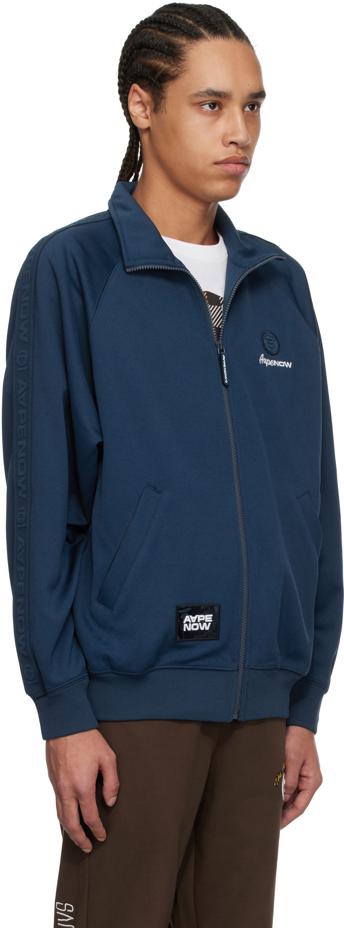 Pulover AAPE by A Bathing Ape AAPE by A Bathing Ape 'AAPE Now' Zip-Up Sweater Modra | AAPSWMC319XXNNYX, 1