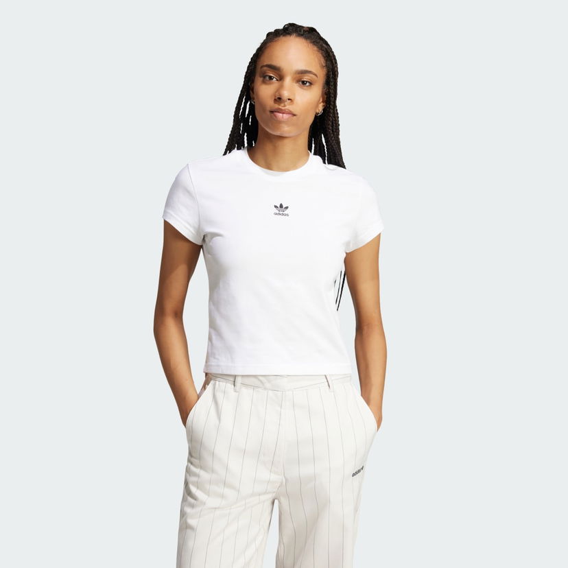 Majica adidas Performance Slim Fit Essential T-Shirt Bela | JC8973