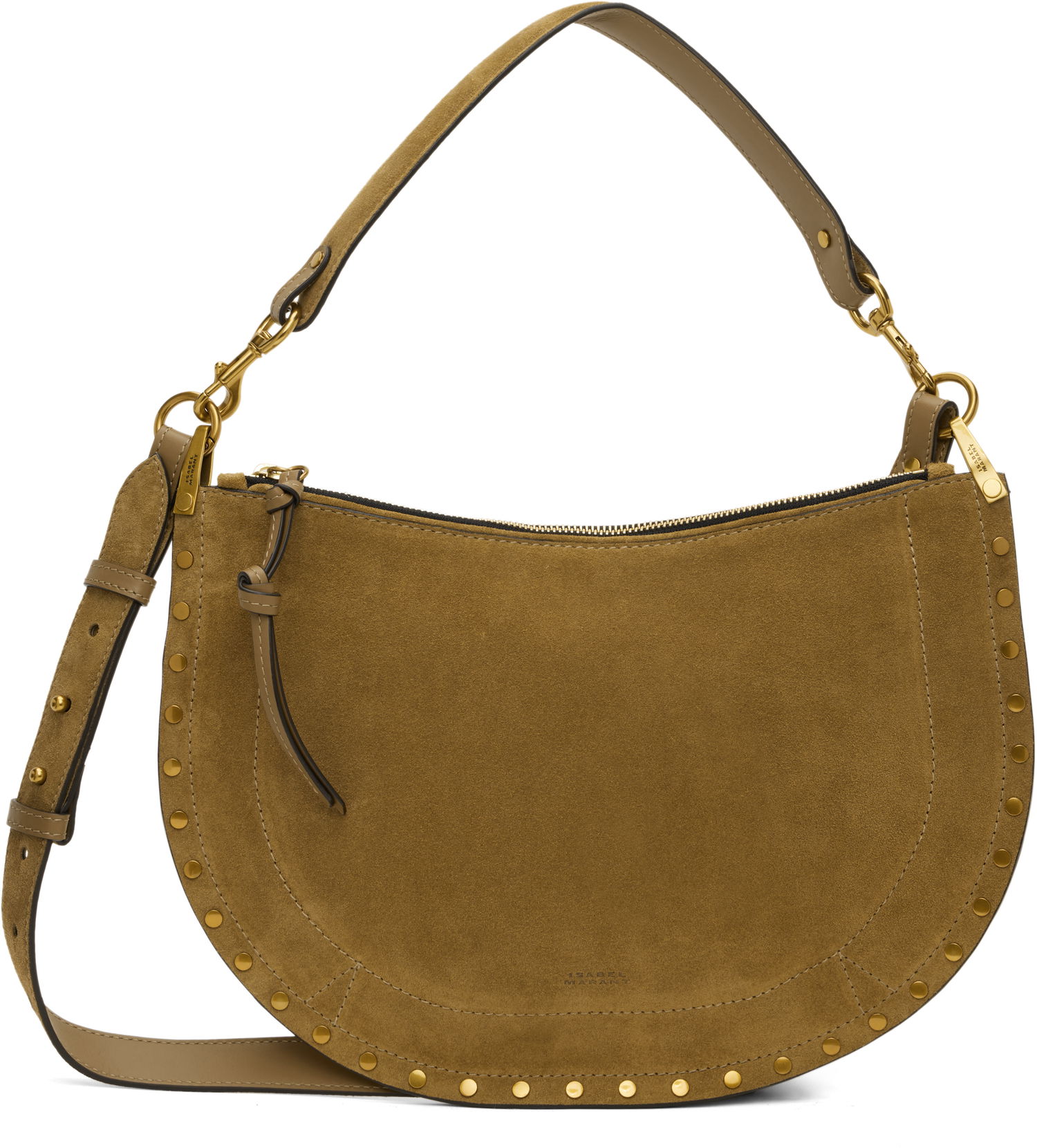 Torba za čez ramo ISABEL MARANT Isabel Marant Oskan Soft Zipped Suede Shoulder Bag Zelena | BF0066FA-B2C03M, 0