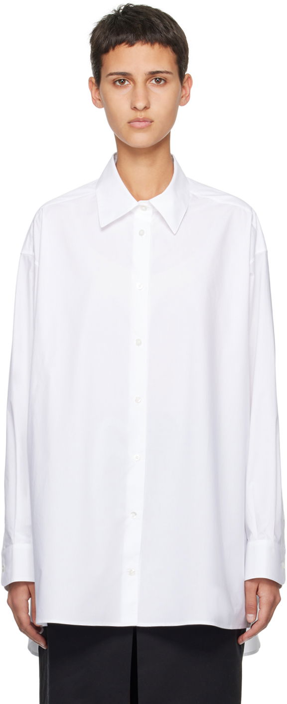 Srajce The Row Oversized Cotton Shirt Bela | 5648-W2479, 0