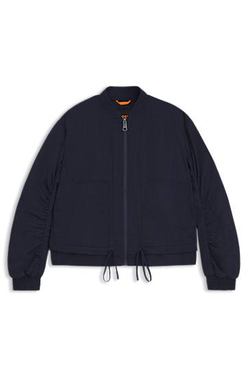 Bomber jakna BOSS Water-repellent Bomber Jacket with Adjustable Hem Mornarica | 50540991